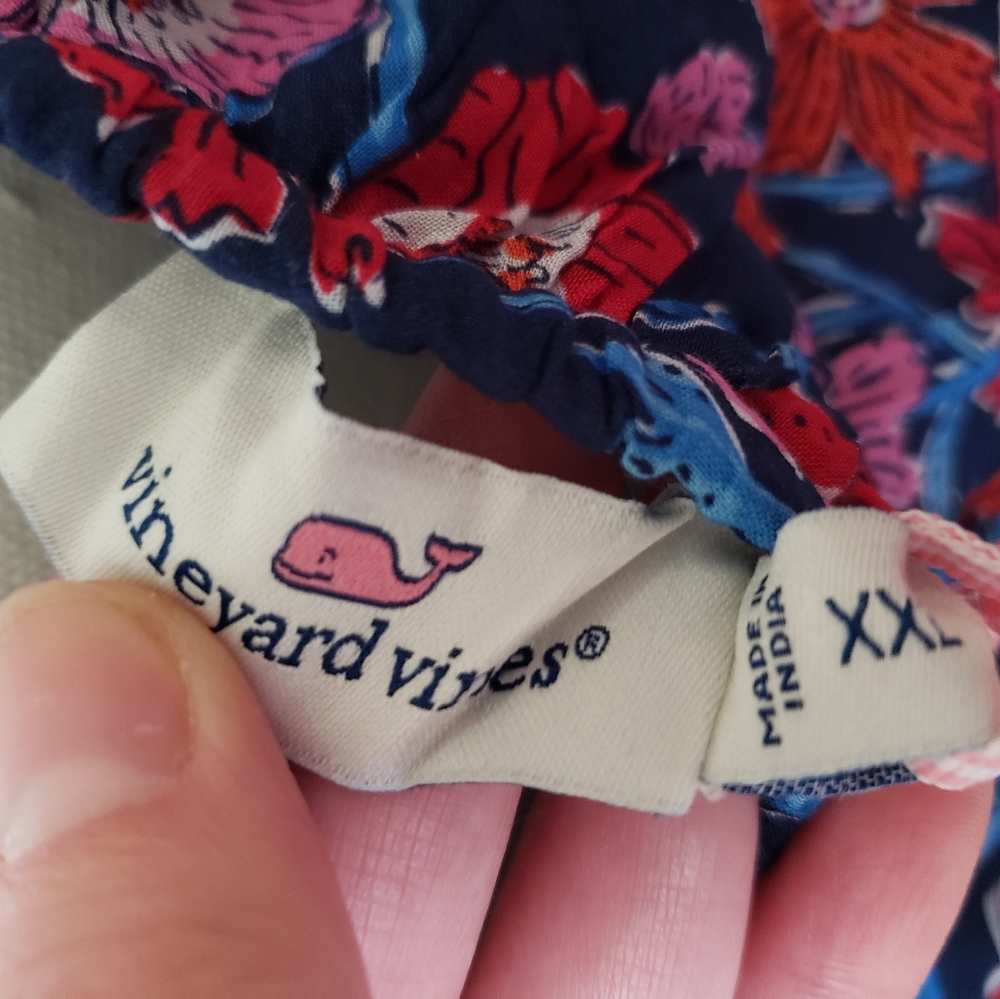 Vineyard Vines Blue and Pink Floral Midi Dress - Picture 10 of 14